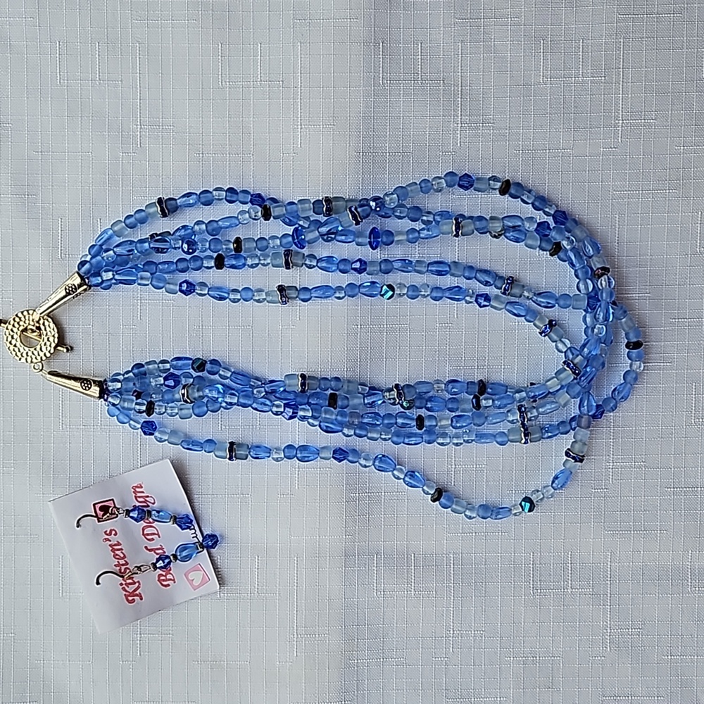 Blue Multi-Strand Necklace